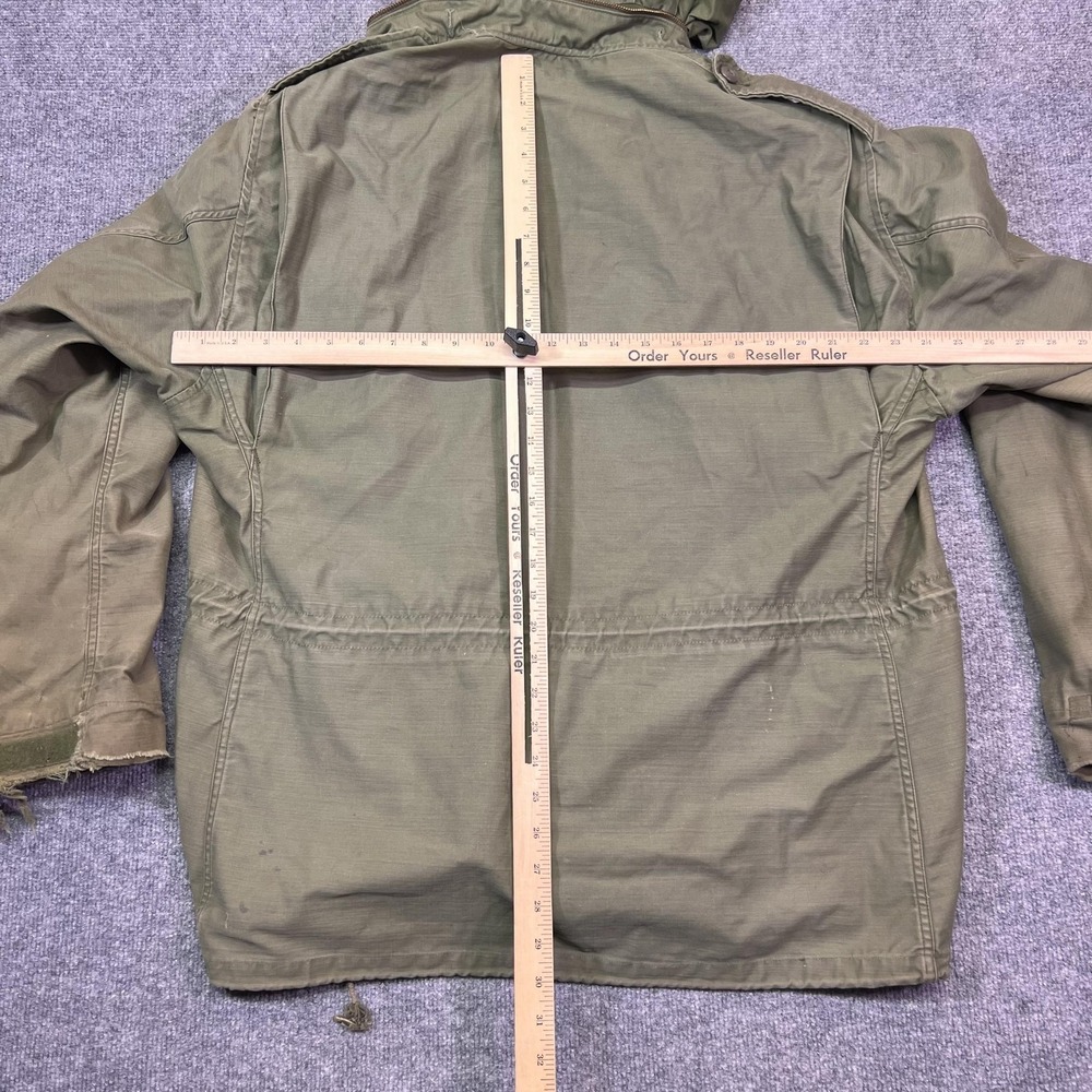 Vintage Alpha Industries Coat Mens XL Green Canvas Cold Weather Field OG-107 - Picture 12 of 14